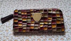 ETRO エトロ 長財布 ペイズリー柄 Eアイコン ゴールド金具 茶 - メルカリ