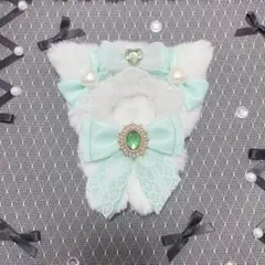 ♡ 10cm ぬい服 着ぐるみ 白猫 黄緑