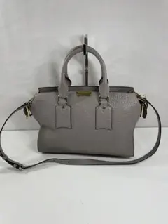 2way Burberry グレー レザー ハンドバッグ