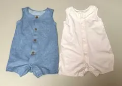 ユニクロ ショートオール 前開き BABY60 2枚セット
