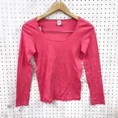 PETIT BATEAU レトロインポート古着 Uネック 長袖Tシャツ ロンT