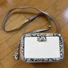 ベイフロー パイソン柄 ショルダーバッグ スクエア型　カバン