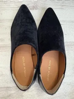 AZUL BY MOUSSY ブラックポインテッドトゥシューズ
