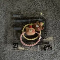 クマの顔のヘアゴム2個セット　おまけ付き