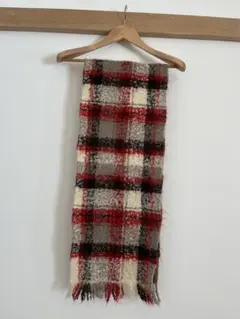 モヘヤ混チェック柄マフラー