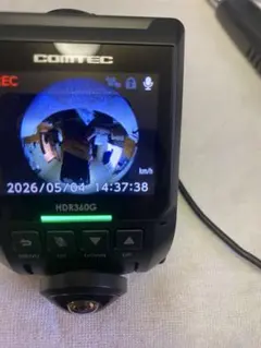 ③コムテックHD360G ドライブレコーダー 360°撮影電源コード SD付きのサムネイル