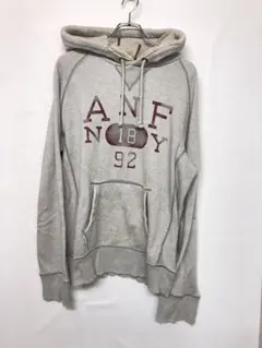 00's 古着 Abercrombie & Fitch 掠れプリントフーディー