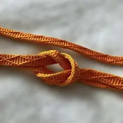 鮮やかなオレンジ　帯締め