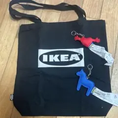 IKEA 黒キャンバストートバッグ IKEA 廃盤ホース&ハート型キーホルダーのサムネイル
