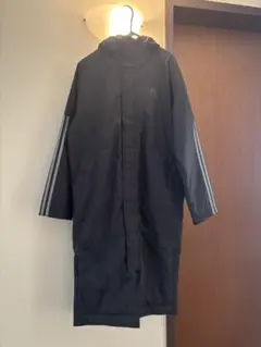 adidas ブラック ベンチコート