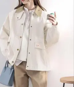 裏地キルティングコットンワークカバーオール