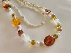 ビーズネックレス2点セット