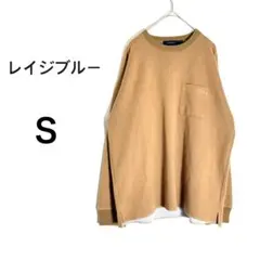 レイジブルー S メンズ トップス キャメル ポケット付 オーバーサイズのサムネイル