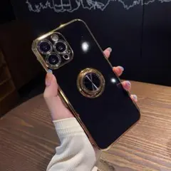 iPhone13pro ケース リング付き 黒