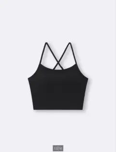 GU ブラフィール2WAYクロップドキャミソール ブラック　Sサイズ