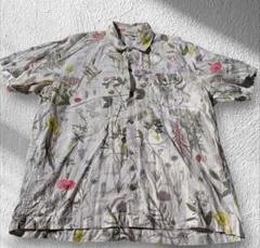 【H&M】NORD SURF ボタニカル柄 半袖シャツ L 植物図鑑【AH20】