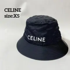 【極美品】CELINEセリーヌ　キルティングバケットハット　ブラック　XS