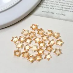 ネイルパーツ 星 スター 量産 ゆめかわ パーツ ネイル オレンジ