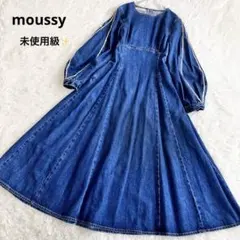 マウジー FRINGE SLEEVE DENIM DRESS デニムワンピース