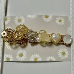 スチームパンク風金色ヘアクリップ
