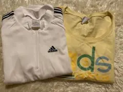 adidas 半袖Tシャツ 2枚セット ホワイト・イエロー
