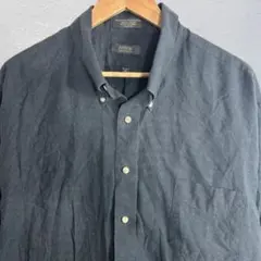 【USA製】ヴィンテージ/長袖BDシャツ/グレー/オーバーサイズ