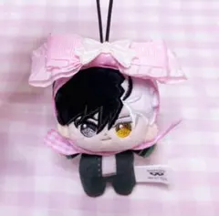 ♥ ハンドメイド ヘッドドレス ぬい服 リボン ピンク 水玉 8-10cm ♥