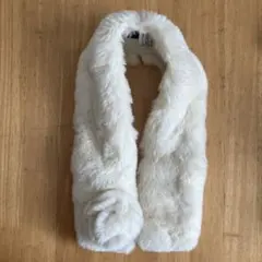 【値下げ】MOONBAT ファー マフラー ホワイト