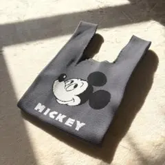 ニットミニトート　ミッキーマウス　ディズニー　サンキューマート
