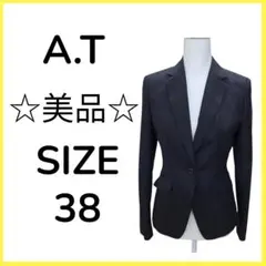 ★美品 A・T アツロウ タヤマ ブラック テーラードジャケット サイズ38