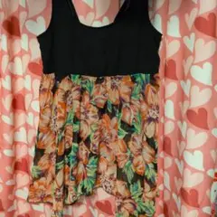 ノースリーブ花柄チュニック値下げしました