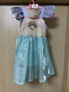 貝殻刺繍 スパンコール ノースリーブワンピースのサムネイル