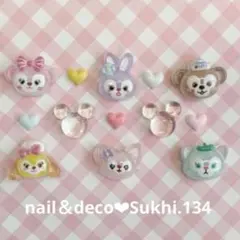 スピード発送！ダッフィーフレンズ　 ネイルパーツ13個セット♡Ｎｏ．134