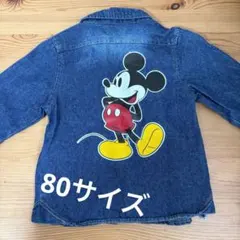 フタフタ　ミッキー　デニム羽織　80