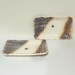 ⭐️ 萬古焼 三鈴窯 和 KAZU 長角皿 二枚セット 未使用品 ⭐️