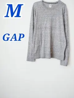 GAP M ライトグレー 長袖カットソー　ロングシーズン　ゆったりシルエットのサムネイル