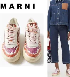 【MARNI×Veja】マルニ　V-10 コラボ　レザー　スニーカーのサムネイル