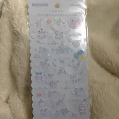 ふわふわサンリオキャラクターしーる　シナモロール　シナモン　ステッカー　シール