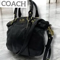 美品 コーチ 2way ショルダーバッグ ミニ Y2K ブラック レザー
