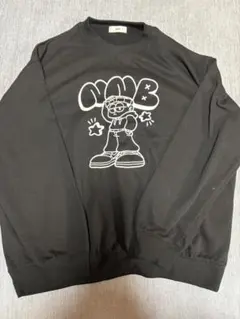 グラフィックプリント ブラック トレーナー