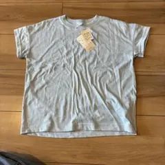 新品未使用　半袖　Tシャツ　水色　ラメ　120cm アルファベット　西松屋のサムネイル