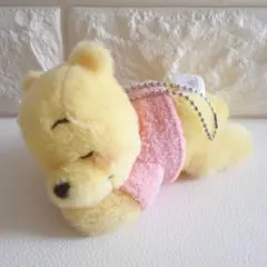 極美品 おやすみ プーさん ぬいぐるみ ストラップ