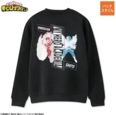 新品 僕のヒーローアカデミア トレーナー スウェット メンズ M 黒 轟焦凍