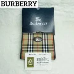 新品未使用　箱付　正規品　BURBERRY 折り財布　がま口財布　ノバチェック