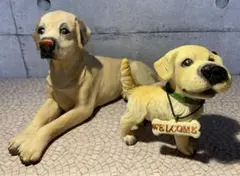 犬のフィギュア2体セット
