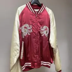 HOUSTON スカジャン　赤　古着のサムネイル