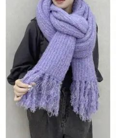 dazzlin キャンディーカラービッグマフラー パープル