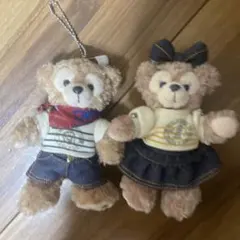 ダッフィーとシェリーメイ ぬいぐるみ キーチェーン　ぬいば　お顔厳選