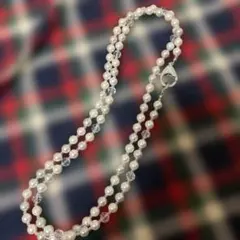 最終お値下げ‼️レリアン　パール&クリスタルロングらネックレス