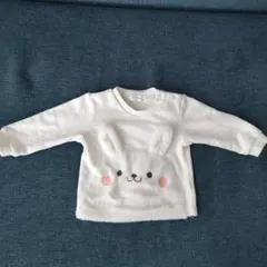 kid's zoo ウサギ刺繍 トレーナー 80